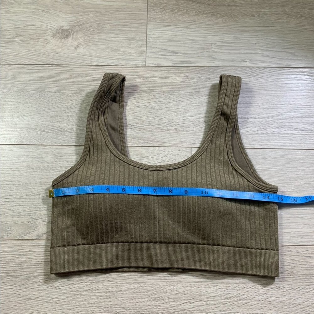 GOOD AMERICAN Shine Tank Bralette in Ribbed Nylon - Picture 12 of 13